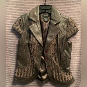 Arden B. Brown Leather Vest (Size, Medium)